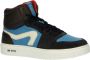 Hip H1665 Hoge sneakers Leren Sneaker Kids Blauw - Thumbnail 2