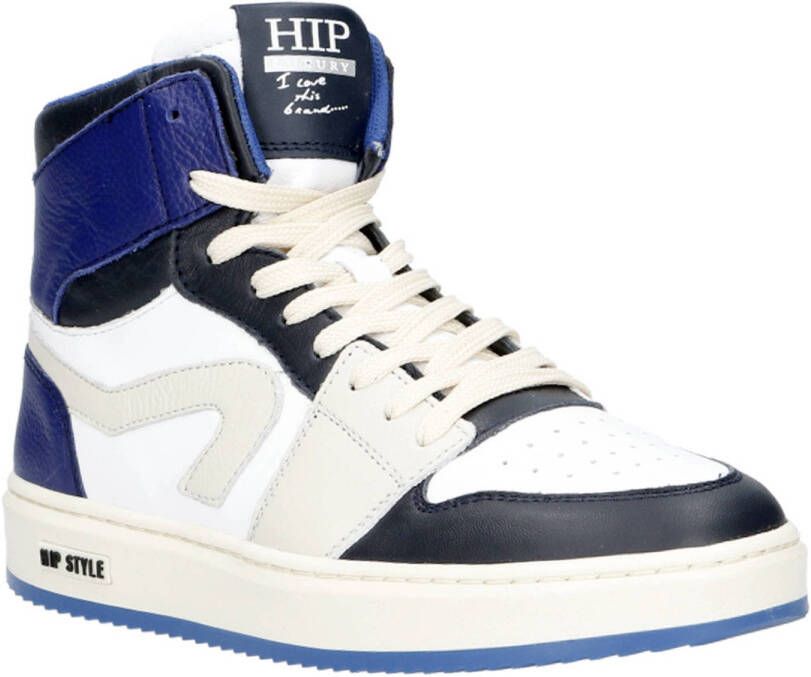 Hip H1765 Sneakers Leren Sneaker Jongens Blauw