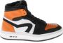 Hip leren sneakers oranje zwart wit - Thumbnail 1