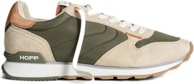 HOFF Track & Field leren sneakers groen beige