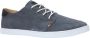 Hub Boss Casual schoen veter Heren Navy White Canvas - Thumbnail 2