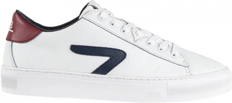 HUB HOOK CS Z-STITCH leren sneakers wit blauw rood