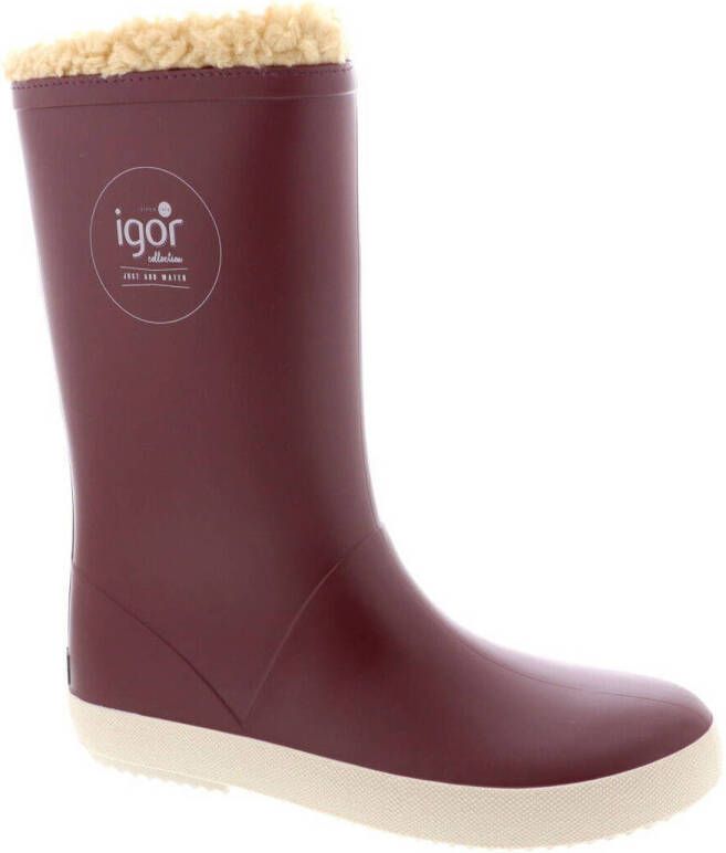 Igor regenlaarzen bordeaux rood kids