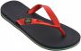 Ipanema Classic Brasil Kids slipper voor en black red - Thumbnail 1