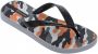 Ipanema Classic Kids teenslippers met printopdruk grijs zwart oranje - Thumbnail 1