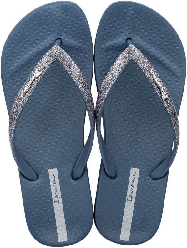 Ipanema Blauwe Metallic Glitter Instap Sandalen Blue Dames