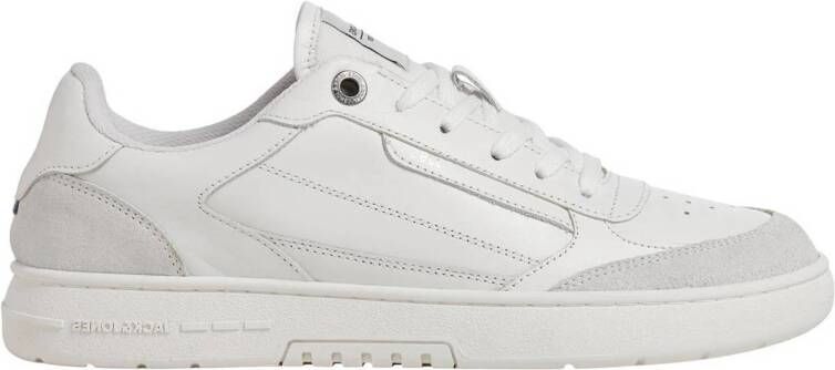 JACK & JONES JFWNORTON leren sneakers wit