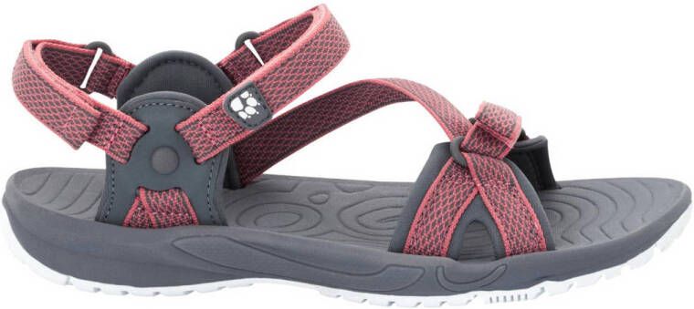 Jack Wolfskin Lakewood Rise outdoor sandalen roze grijs