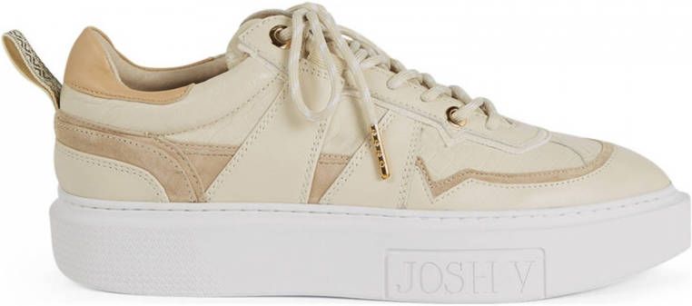 JOSH V Walker leren sneakers cream