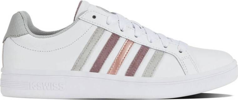 K-Swiss Court Tiebreak sneakers wit lila oudroze