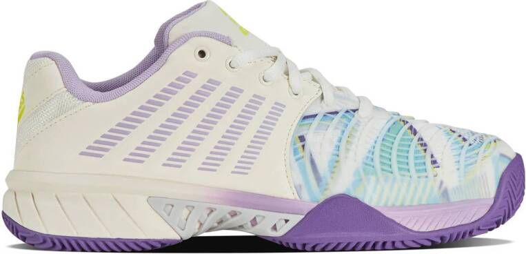 K-Swiss Express Light padelschoenen wit paars aqua