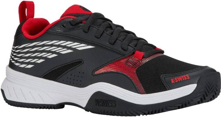 K-Swiss Speedex HB tennisschoenen zwart wit rood