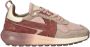 Kaotiko Detroit Faded chunky leren sneakers oudroze - Thumbnail 1