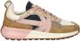 Kaotiko Detroit Multi chunky suède sneakers beige multi - Thumbnail 1