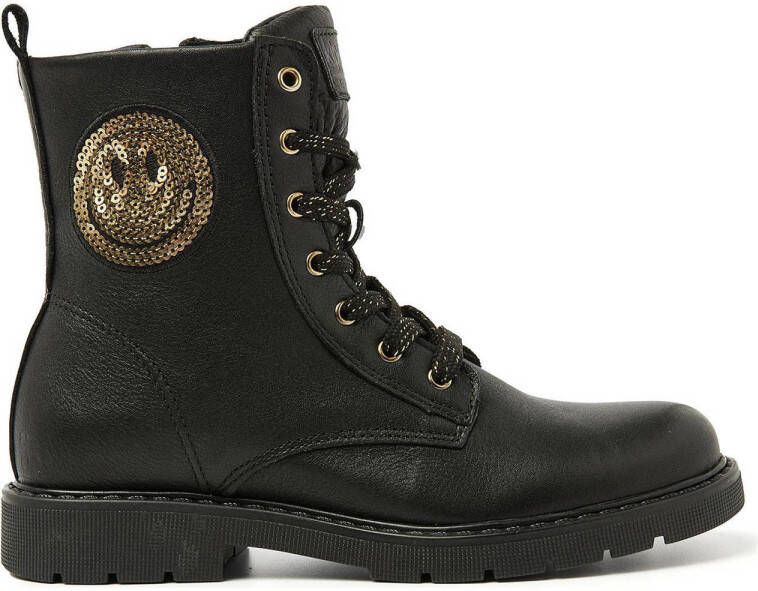 Kipling Evitae 1A leren veterboots zwart