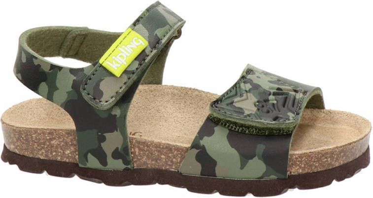 Kipling Nubbi 3 sandalen met camouflageprint