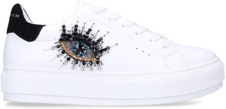 Kurt Geiger London Laney Eye Lage sneakers Leren Sneaker Dames Wit