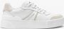 Lacoste Logo Sneaker Mat Leer Label Reliëf White Dames - Thumbnail 1