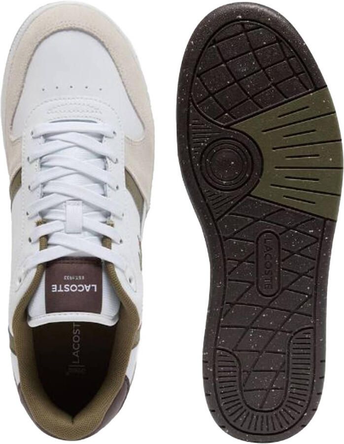 Lacoste T-Clip Set 225 1 sneakers wit donkerbruin ecru