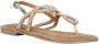 Lazamani Ladies sandals strass gold Goud Leer Platte sandalen Dames - Thumbnail 2