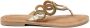 Lazamani Arielle Leren Dames Slippers Gold - Thumbnail 1