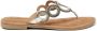 Lazamani Arielle Leren Dames Slippers Silver - Thumbnail 1