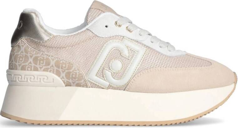 Liu Jo Dreamy 02 leren sneakers beige wit