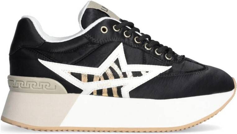 Liu Jo Sportieve Zwarte Sneakers met Zijlogo Black Dames