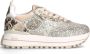 Liu Jo Maxi Wonder 01 leren sneakers beige glitter - Thumbnail 1