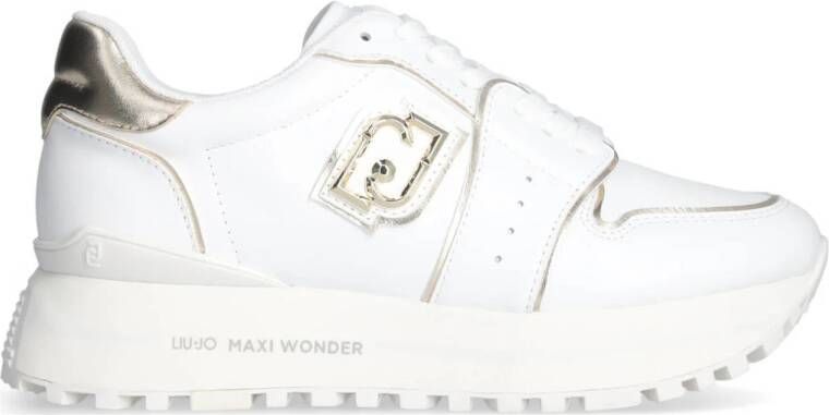 Liu Jo Maxi Wonder 85 leren sneakers wit