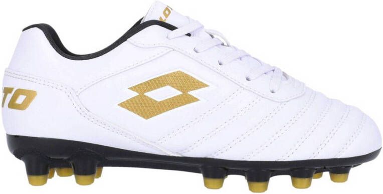 Lotto Milano 700 AGM Junior voetbalschoenen wit goud Imitatieleer 31