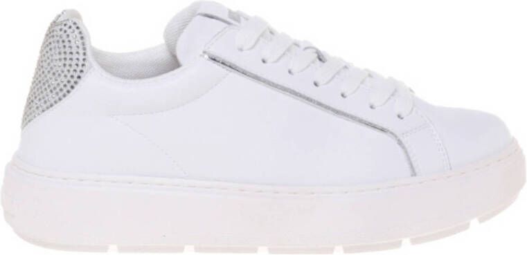 Love Moschino Bold love leren sneakers wit