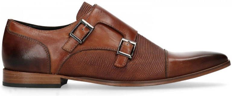 Manfield Black Label leren gespschoenen bruin