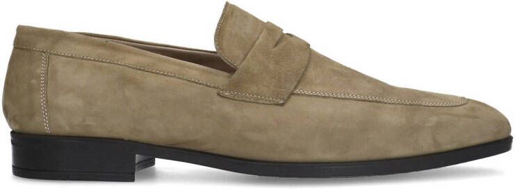 Manfield Black Label suède loafers beige