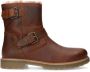 Manfield gevoerde leren enkelboots cognac - Thumbnail 1