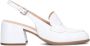 Manfield Dames Witte lakleren slingback pumps - Thumbnail 1