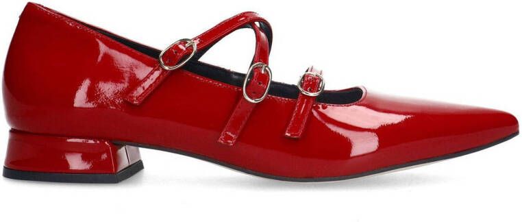 Manfield lakleren loafers rood