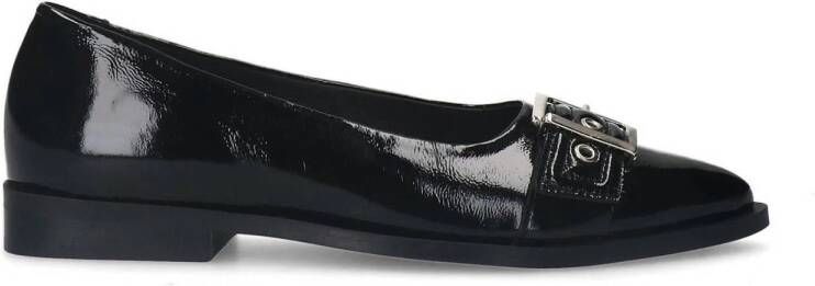 Manfield lakleren loafers zwart