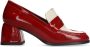 Manfield Dames Rode lakleren pumps - Thumbnail 1