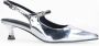 Manfield lakleren slingback pumps zilver - Thumbnail 1