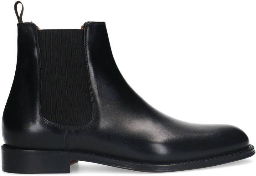 Heritage Heren Zwarte leren chelsea boots