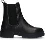 Manfield Dames Zwarte leren chelsea boots - Thumbnail 1