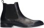 Manfield Heren Zwarte leren chelsea boots - Thumbnail 1