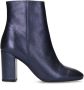 Manfield Dames Blauwe metallic leren enkellaarsjes - Thumbnail 1