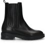 Manfield Dames Zwarte leren chelsea boots - Thumbnail 1