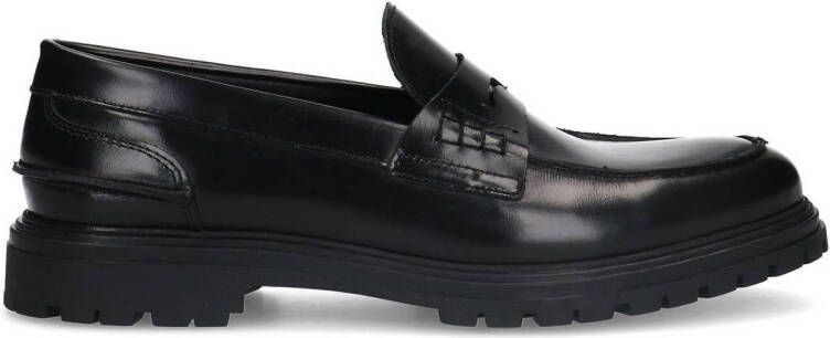 Manfield leren loafers zwart