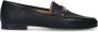 Manfield Dames Zwarte leren loafers - Thumbnail 1