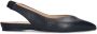 Manfield Dames Zwart leren slingbacks - Thumbnail 1