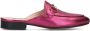 Manfield leren muiltjes met gesp roze metallic - Thumbnail 1