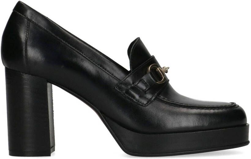 Manfield Dames Zwarte leren pumps